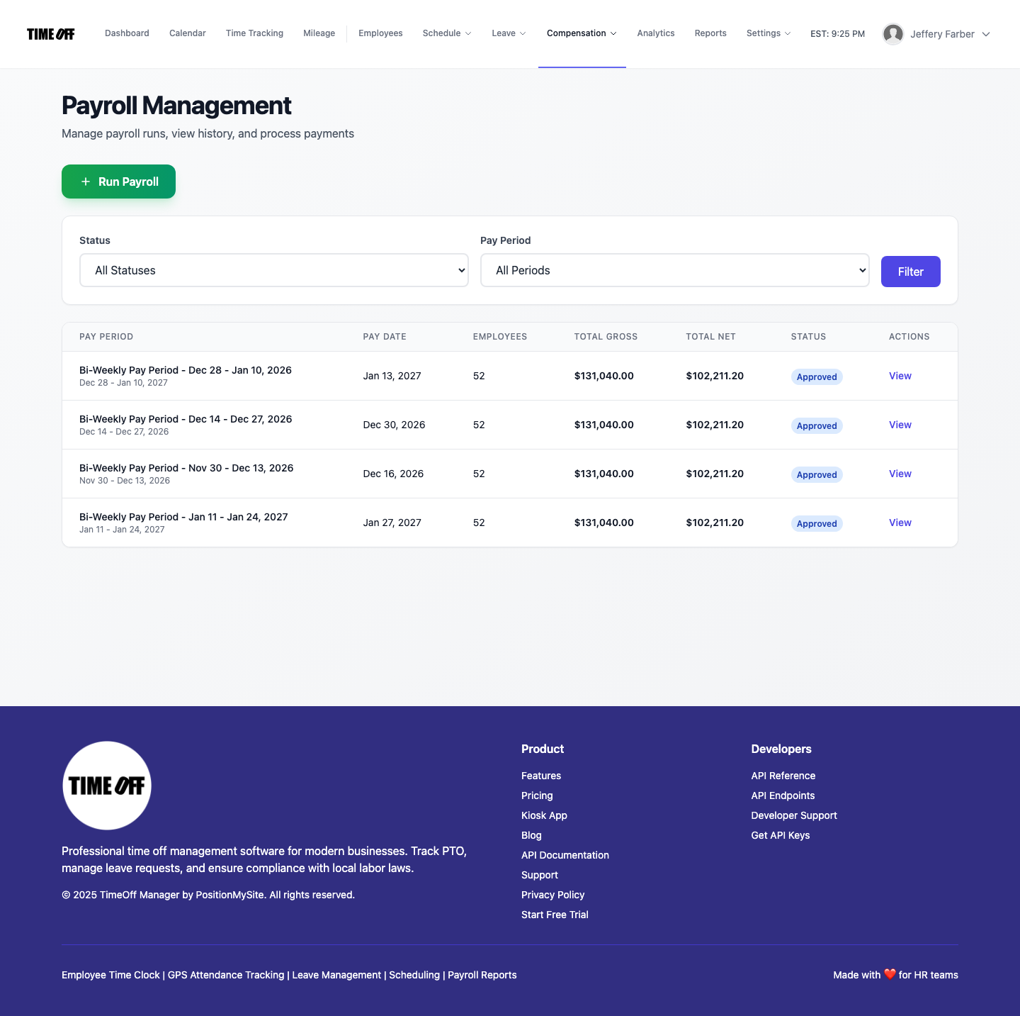 Payroll Admin Overview