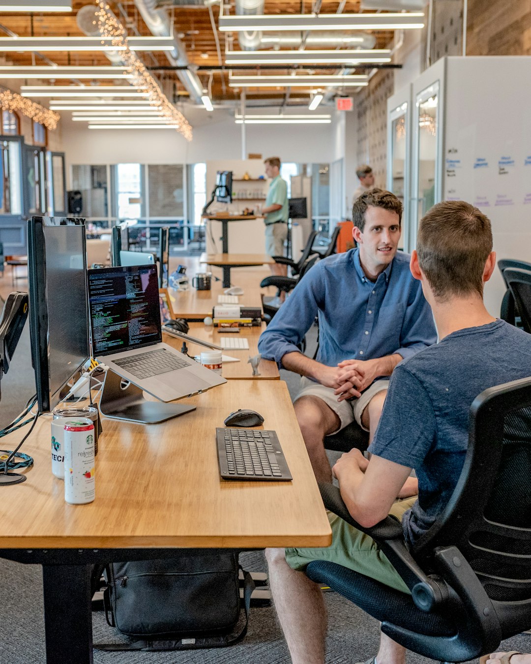Small business team collaborating around a table